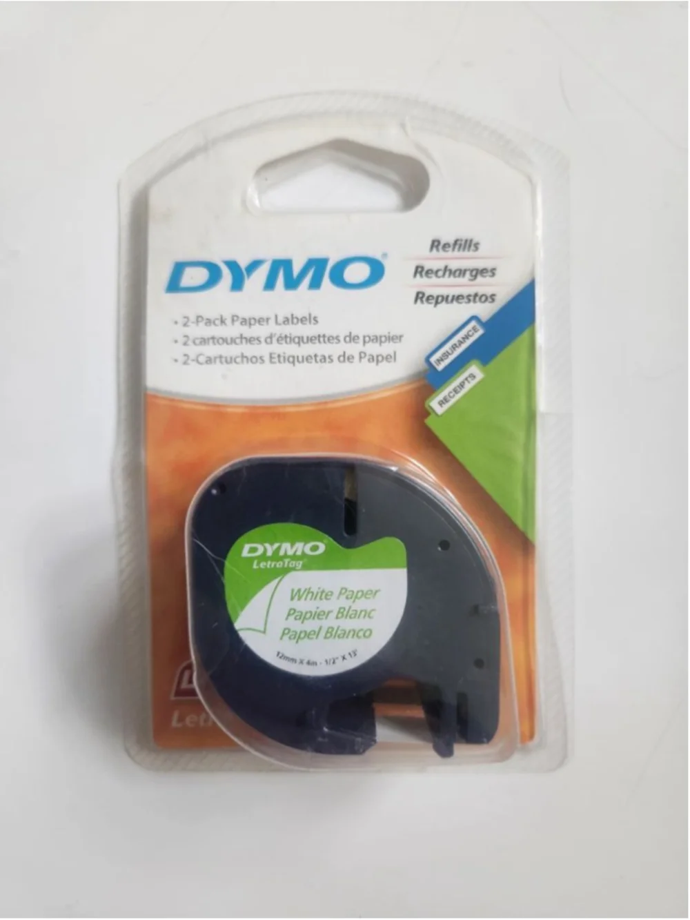 DYMO 2 Pack White Paper Labels, 1.5